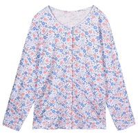 Синие длинные рукава с цветочным принтом