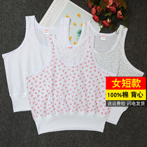 Womens middle-aged vest female mother wear spring and autumn large size cotton cotton cotton undershirt underwear