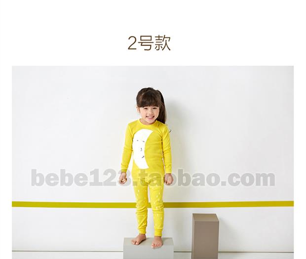 Unifriend Hàn Quốc bộ đồ lót trẻ em đích thực bộ quần áo cotton bé trai và bé gái mỏng vừa vặn đồ bộ mặc nhà dài tay vải cotton cho bé