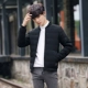 Thanh niên chống mùa nam cổ áo bóng chày ngắn Slim màu xuống áo khoác học sinh bọ cạp áo khoác dày mùa đông áo bomber