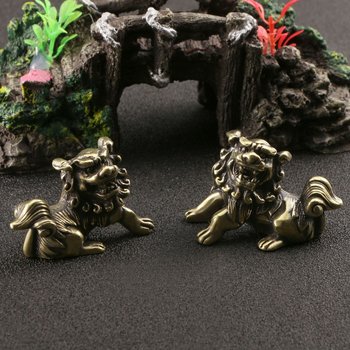 Antique brass lion ornaments solid antique ornaments