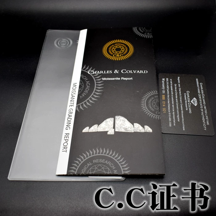 Mozang Diamond CC certificate C & C Mozon Stone Charles Colvard Certificate Limadian Code Sweed Code