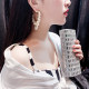 YJ European and American new style exaggerated long temperament pearl earrings fashionable retro slim earrings for women