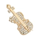 Phụ nữ thời trang Âu Mỹ áo sơ mi thanh lịch violin trâm hợp kim kim cương, phụ kiện ghim cổ áo quần áo - Trâm cài