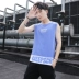 Băng lụa nam vest thương hiệu thể thao thể thao không tay áo thun cotton thoáng khí vest vai mùa hè cá tính mặc xu hướng - Áo vest cotton