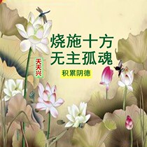 Tianxing burn for the ten parties without the master lone soul accumulation Yin De package pour Lotus pond with the same origin map Yuan treasure paper dragon ticket