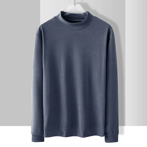 Двусторонний бархатный удерживающий тепло демисезонный свитшот, базовая футболка, высокий воротник