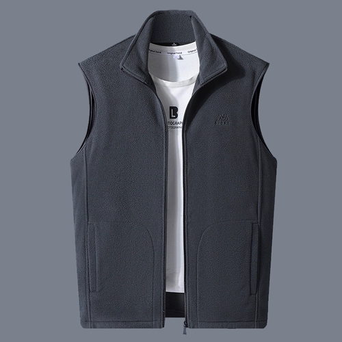 Демисезонный модный жилет без рукавов, удерживающая тепло куртка, для среднего возраста