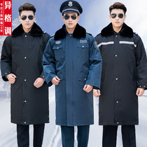 2011 type extended coat Security work clothes suit mens winter clothing thickened property security clothing cold cotton coat