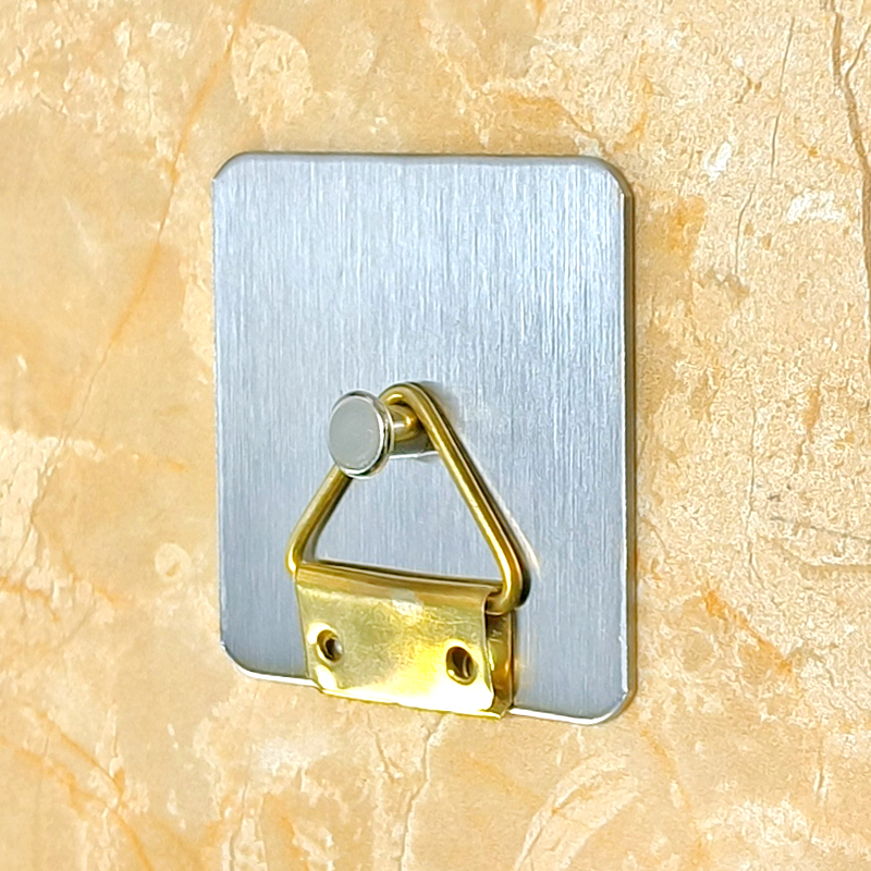 Wall Hanging Picture Frame Adhesive Wall Mount Stainless Steel Hook No-Drill Clock Strong Nail-Free Wall Hanging Traceless Nail