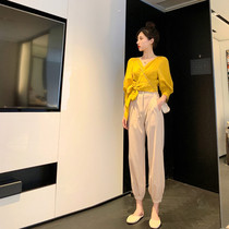 2020 spring new early autumn light mature wind show thin Imperial sister Net red temperament celebrity set foreign style two-piece fashion