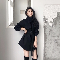 Early autumn 2020 new womens long sleeve socialite dress high-end temperament black skirt heart design sense