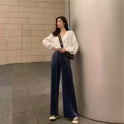 Early autumn 2020 new female light mature style temperament two-piece set foreign style thin casual fashion wide leg pants