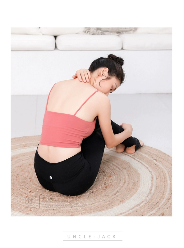 Áo yếm có đệm ngực thể thao đồ lót nữ yoga mỏng vai dây đeo áo ngực corset chạy bra tập thể dục mặc áo sơ mi