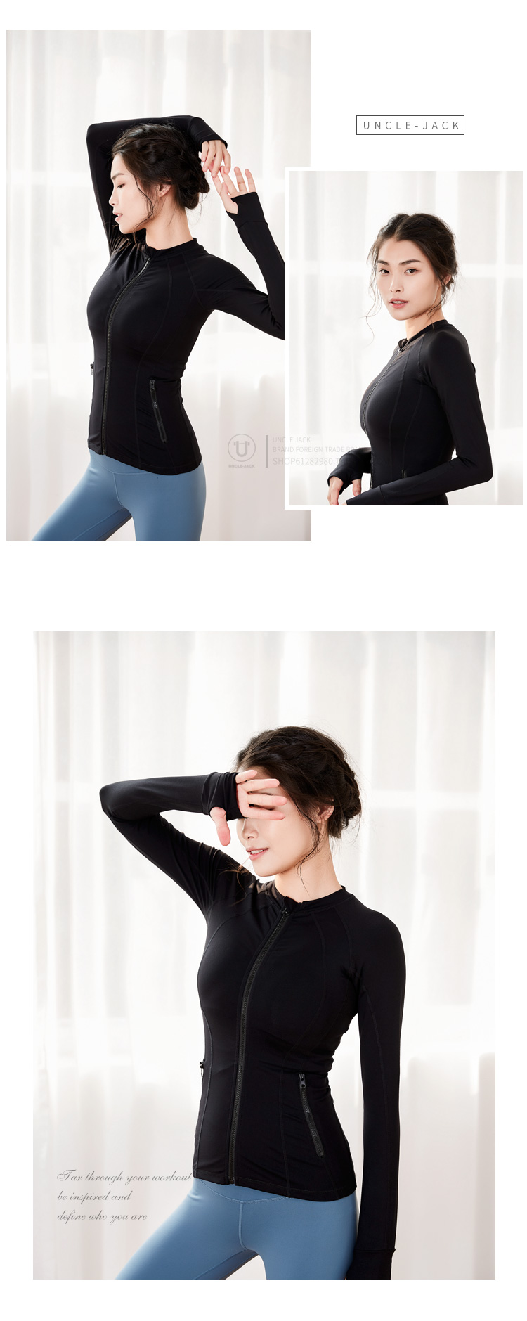Áo khoác thể thao Slim dây kéo quần áo bó sát nữ áo khoác yoga ngoài trời chạy bộ quần áo thể dục 2018 mùa thu áo khoác nữ thể thao