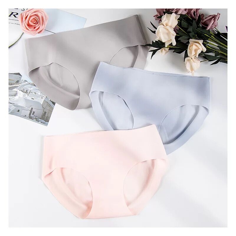 Innocent đồ lót Bà mô hình lụa băng eo một mảnh thở lớn bông 100cotton quần tam giác kháng khuẩn.