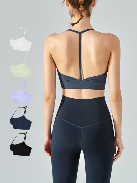 ຊຸດຊັ້ນໃນກິລາທີ່ມີສາຍບ່າບາງໆສຳລັບຜູ້ຍິງ ໂສ້ງຂາອອກ breathable breathable sling outerwear fitness underwear sexy yoga vest