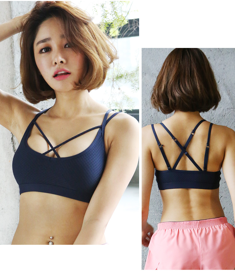 Phụ nữ chuyên nghiệp thể thao chạy thể dục yoga breathable áo ngực đồ lót sexy trở lại mà không có vòng thép chống sốc đồ lót áo lót thể thao loại nào tốt