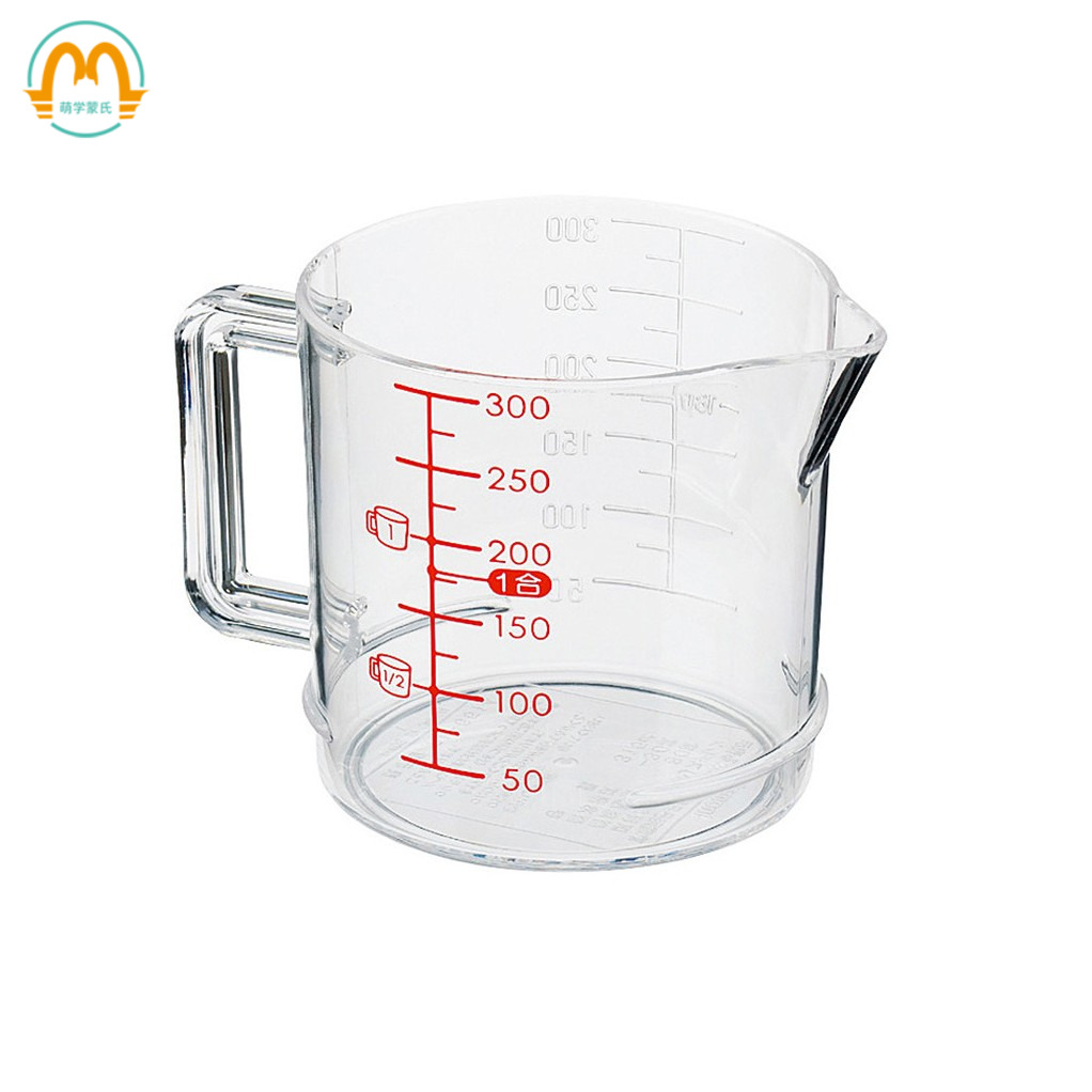 Mengxue teaching aids Multi-functional PP measuring cup 300ml Baking utensils dispenser transparent cup