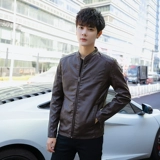 Утепленная полиуретановая зимняя куртка, 2018, облегающий крой, в корейском стиле