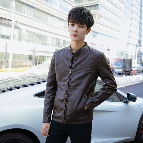 Утепленная полиуретановая зимняя куртка, 2018, облегающий крой, в корейском стиле