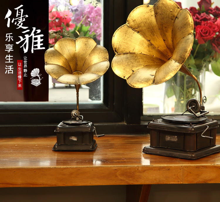đầu đĩa than klipsch	 Retro Vintage Big Horn Iron Vinyl Recorder Máy hát tại nhà Trang trí mềm Đạo cụ Trang trí Mô hình - Máy hát 	đầu đĩa than denon