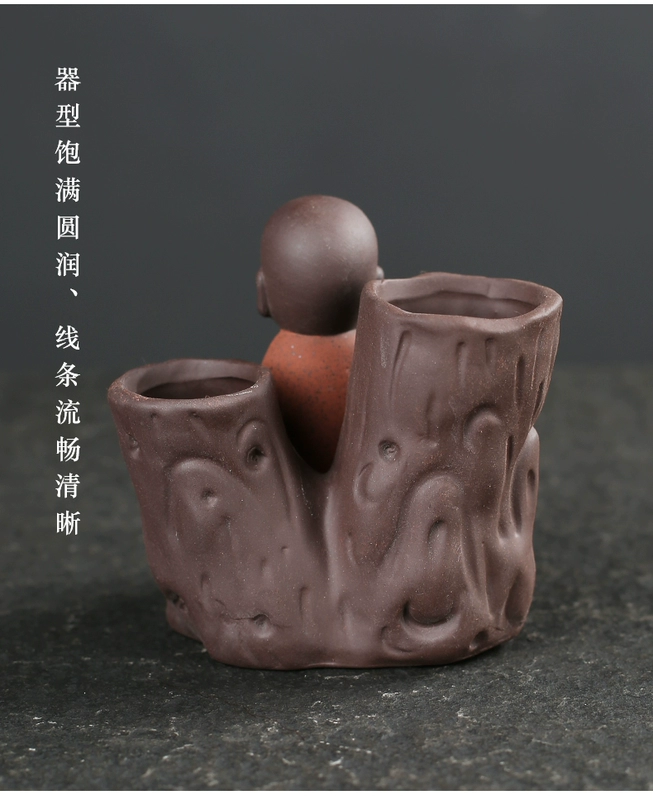 Yu Xuan Creative Zen đôi cọc gỗ nhỏ hoa tay trang trí trang trí nước văn hóa hoa bình phòng khách trang trí - Vase / Bồn hoa & Kệ