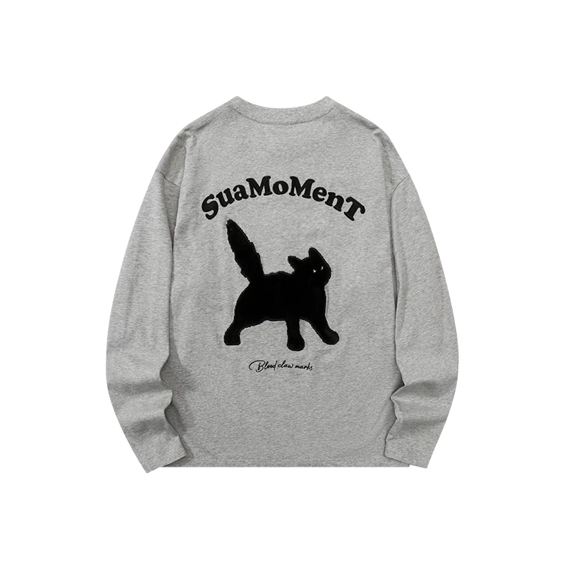 SuaMoment Velvet летняя мультфильмовая футболка, с длинным рукавом для отдыха
