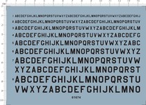 61674-Z97 USSAAF FONTS 1-1 US military font model decal