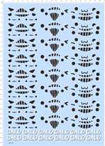 68718 full page glue GALO cake eyes mouth teeth paper mold model water stickers custom-made custom-made