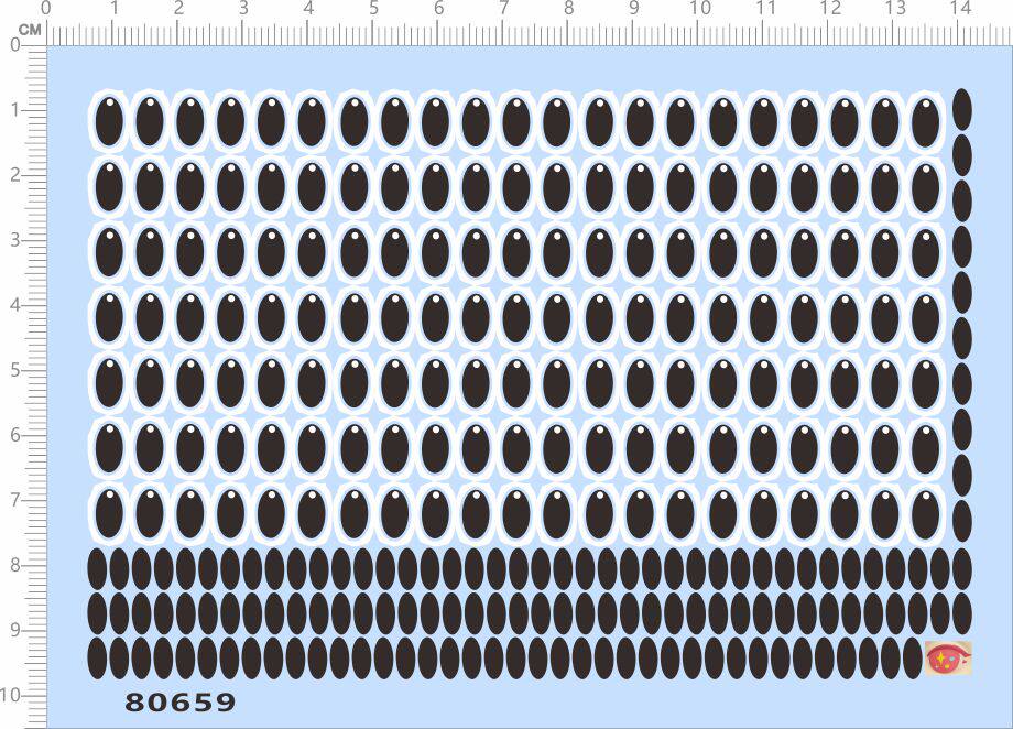 80659 whole version of glue no proportional pop MART doll paparazzi model eyes water stickers black eye tag A6-Taobao