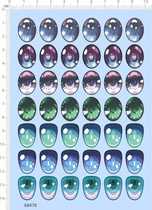 68478 Full-page glue eyeball eyes doll model doll paper model model water sticker custom-made custom-made