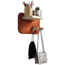 Wall bedroom sofa solid wood shelf macaron Nordic wall hanging living room creative room wall decoration