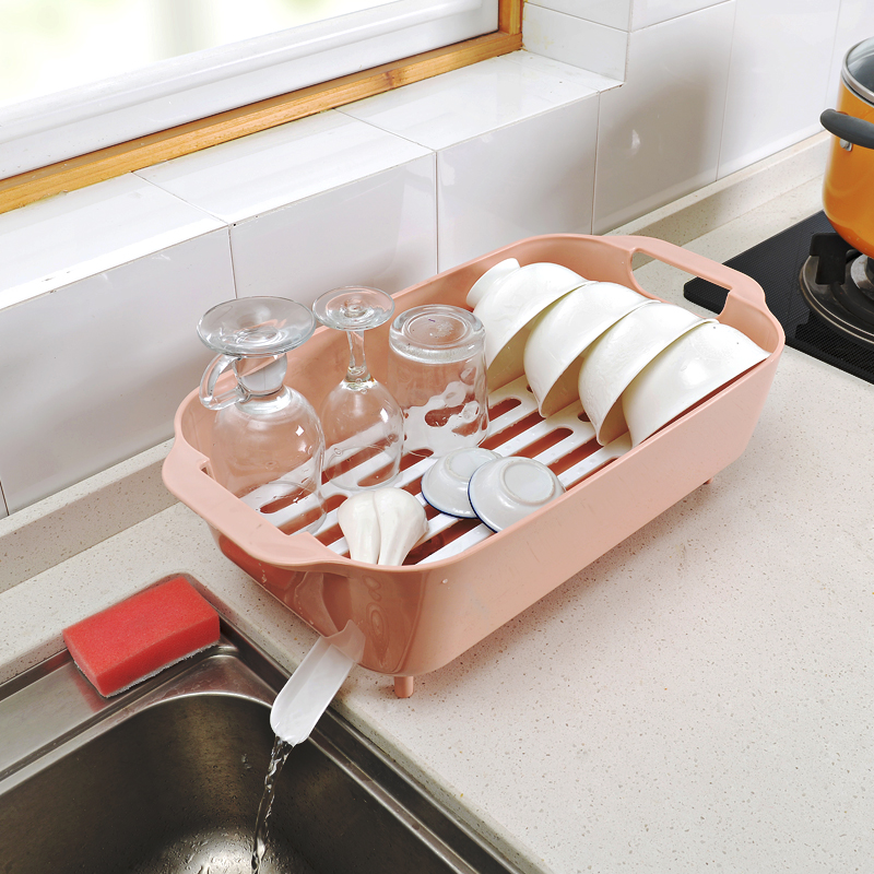 Kitchen Vegetable Shelving Sink Drain Bowl Rack Drain Rack Fruit Drain Basket Plastic Wash Basin Multifunction Shelf