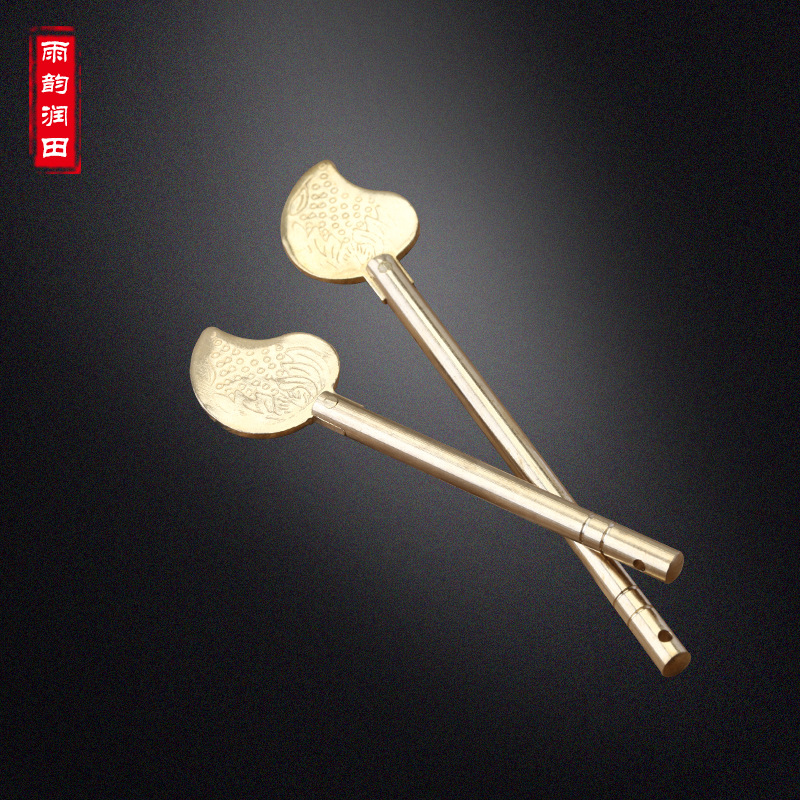 Chinese antique pure copper door bolt pin copper needle Chinese decoration antique furniture Ming and Qing copper live accessories copper lock bolt