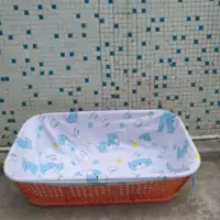 Маленькая летняя люлька с синей окантовкой без люльки