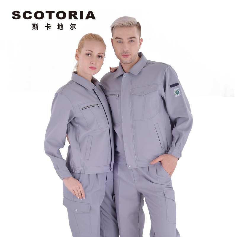 Polyester bông chống tĩnh điện quần áo bảo hộ phù hợp với cả nam và nữ dẫn quần áo làm việc dài tay nhanh khô TOJ201 bảo vệ quần áo mặc