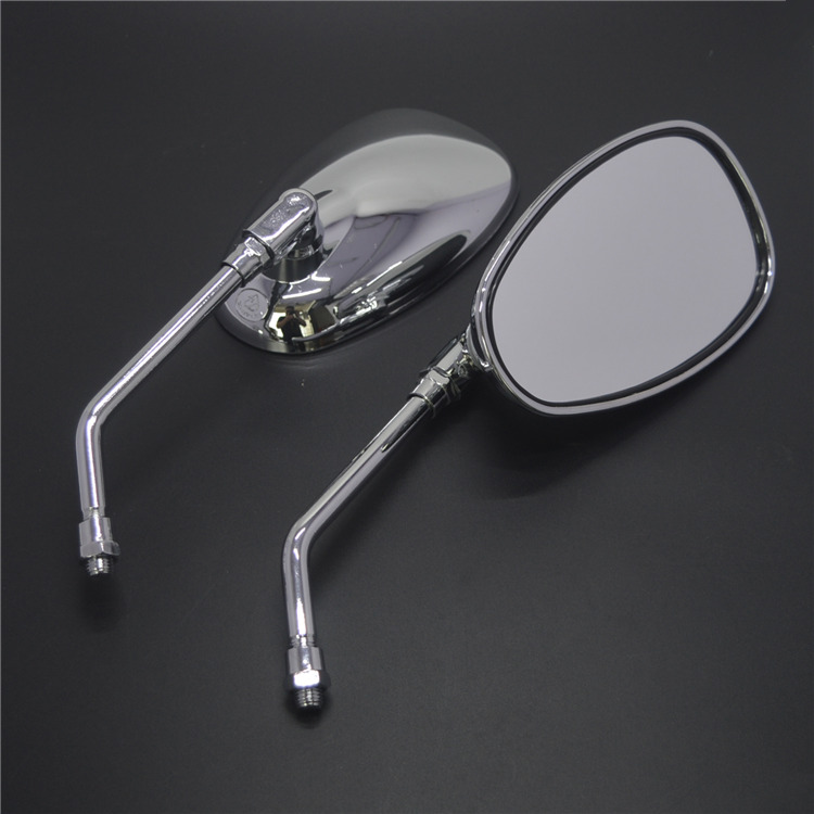 Applicable Suzuki HJ125K drill leopard rear view mirror male clothing GS silver leopard tricycle locomotive 125150 reflective mirror