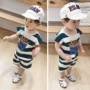 Quần áo trẻ em 2019 hè mới 1-3-5 tuổi boy boy baby baby cotton ngoại quốc tay ngắn phù hợp với thủy triều - Phù hợp với trẻ em váy trẻ em hàn quốc