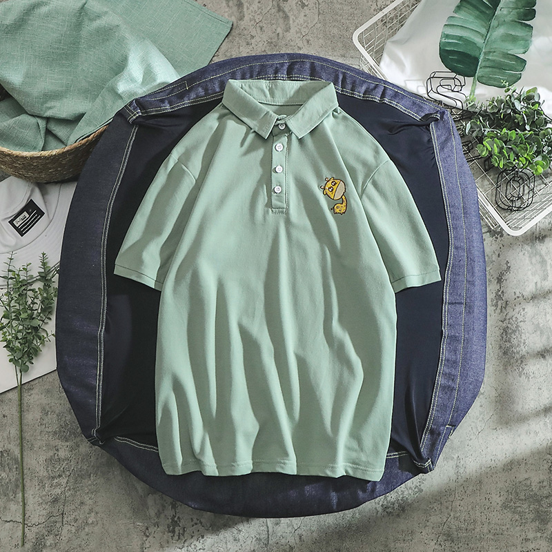 Hồng Kông thương hiệu thời trang nam trên áo quần áo ve áo POLO T-shirt có cổ áo ngắn tay xu hướng đẹp trai chiếc váy mùa hè thường