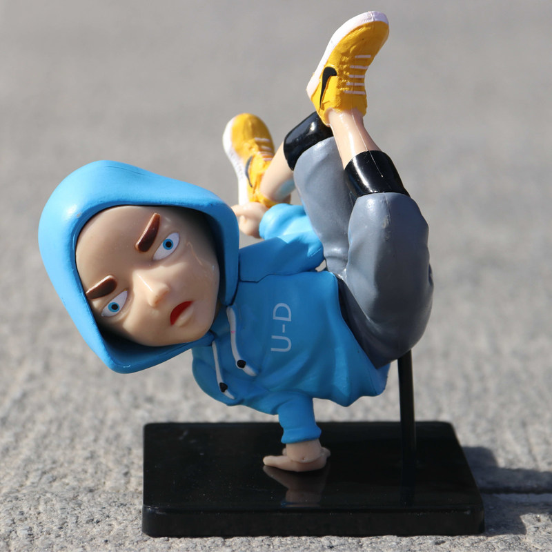 (Ultimate Products) Hip Hop Street Dance Breaking Bboy Freeze Action Cartoon Paparazzi Doll Pendulum