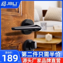 Jiabaoli modern minimalist door lock Indoor bedroom solid wood door handle split lock Black lock Bronze household