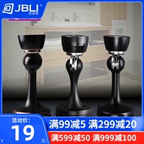 Jiabaoli bedroom floor suction door touch bathroom floor wall mounted strong magnetic door stopper door barrier anti-collision device Black door suction
