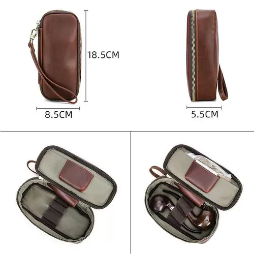 Кофейная кожаная коробка для хранения, комплект для путешествий, портативная цепочка с молнией, делается под заказ