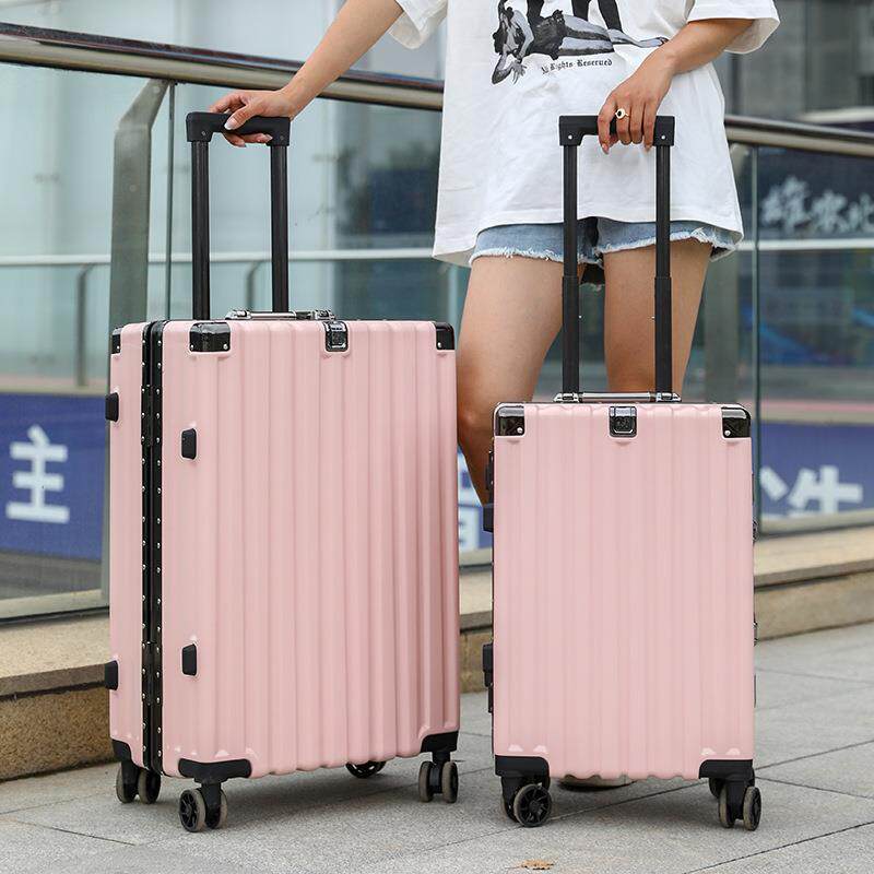 New Products Aluminum Frame Pull Lever Case Suitcase suitcase mute universal wheel male and female student suitcase large capacity pure color-Taobao