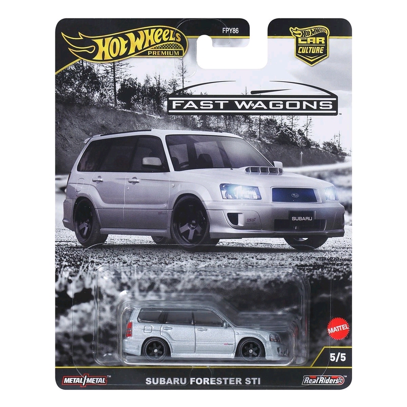 Hot Wheels Car Culture Vans Subaru Forester Silver Mini Car Alloy Chassis Rubber Tires