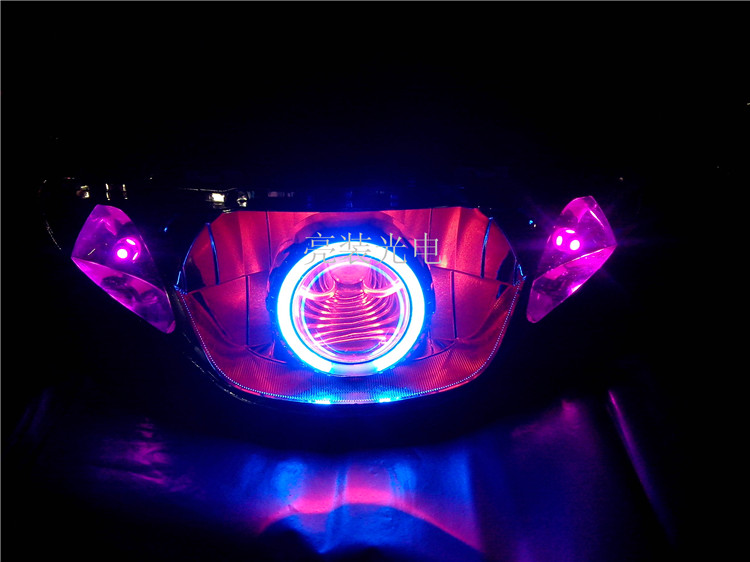 Fuxi Qiaoge Country II Đèn pha hội xe máy Refit Xenon Light Lens Angel Eye Devil Eye Fish Eye - Đèn HID xe máy đèn pha bi cầu xe máy