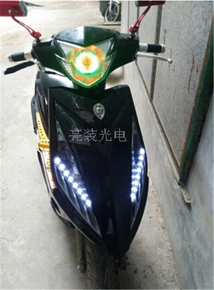 WISP xe điện 1 2 3 thế hệ xe máy tốc độ đèn pha lắp ráp đôi ánh sáng ống kính xenon đèn thiên thần mắt ma quỷ đèn pha 7 màu xe máy	