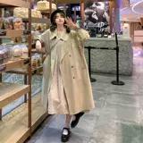 Дизайнерский плащ, длинная элегантная куртка, подходит для весны и осени, коллекция 2021, в корейском стиле, подходит для подростков, средней длины