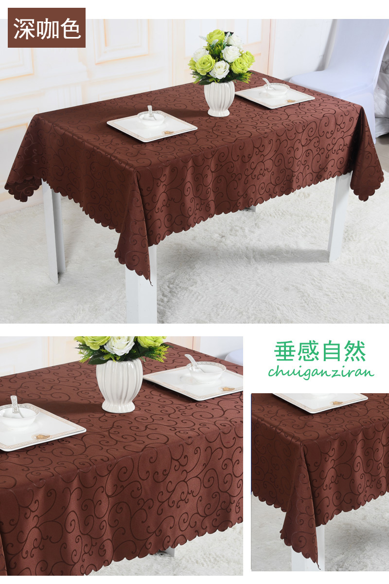 Khăn trải bàn khách sạn vải nhà hàng khách sạn khăn trải bàn ăn khăn trải bàn cà phê bàn ​​tròn lớn khăn trải bàn hình chữ nhật khăn trải bàn phong cách châu Âu khăn trải bàn bằng nhựa